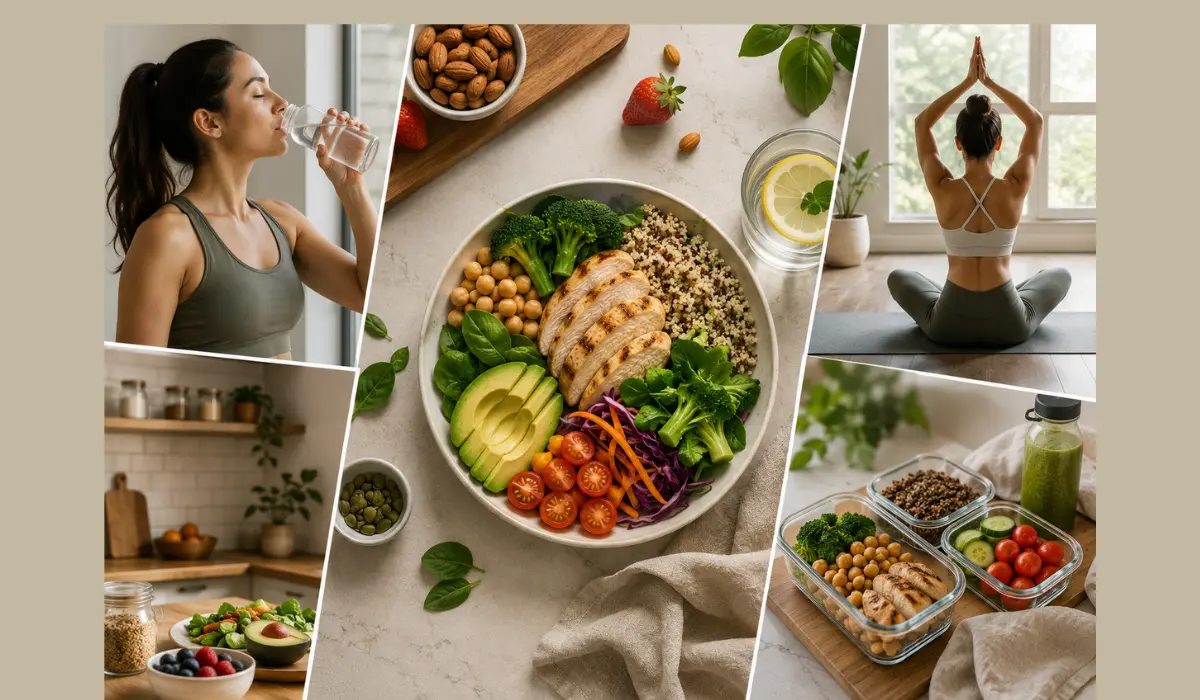 Healthy Diet Tips for Women Healthy food and Exercise/yoga