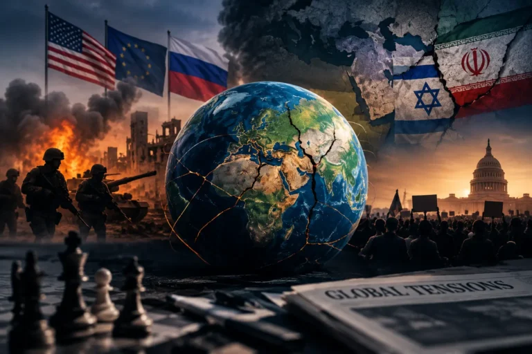 Cracked Globe of Global Tensions